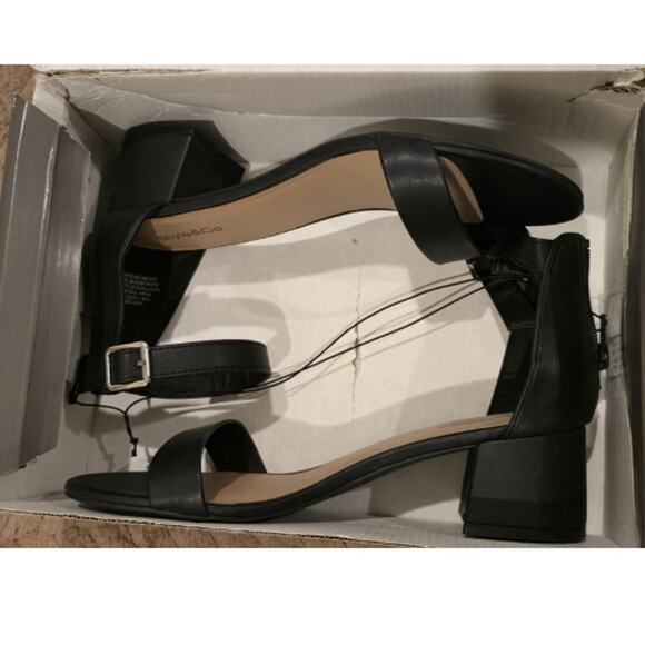 Style & Co Janiee Ankle-Strap Block Heel Sandals in Black EUC Size 8.5 - Picture 5 of 6